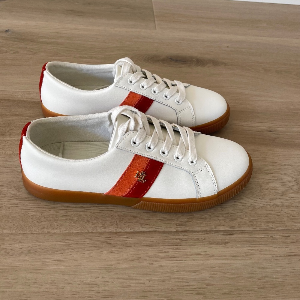 Lauren Ralph Lauren Women’s Janson IV Lace-up Low Top Sneakers Size 8.5